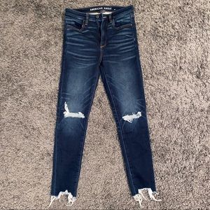 Worn once. American Eagle Super High Rise Jegging